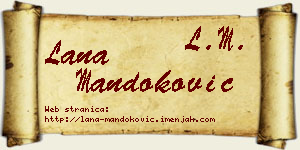 Lana Mandoković vizit kartica